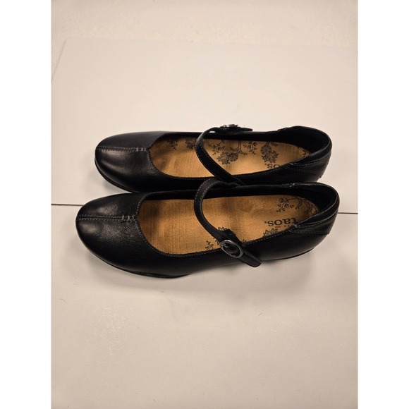 Taos Footwear Shoes - Taos Mary Jane Black Leather Buckle Strap Flats Comfort Shoes Womens 8.5 EU 39